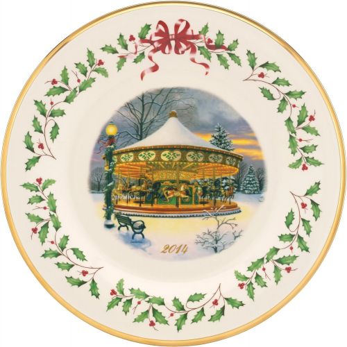 레녹스 Lenox 2014 Holiday Collectors Plate Carousel