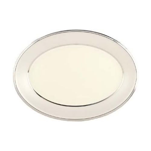 레녹스 Lenox Ivory Frost Platinum Banded Ivory China 13-Inch Oval Platter