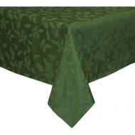 Lenox Holly Damask Tablecloth, 52 by 70-Inch, Green