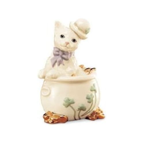 레녹스 Lenox Pat, the Little Irish Cat Cat in a Pot Figurine