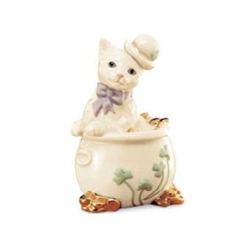 레녹스 Lenox Pat, the Little Irish Cat Cat in a Pot Figurine