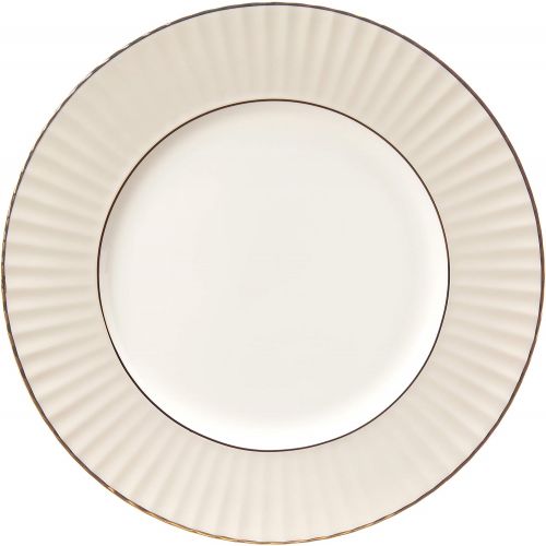 레녹스 Lenox Pleated Colors 4-Piece Place Setting, 4.75 LB, Taupe/Grey