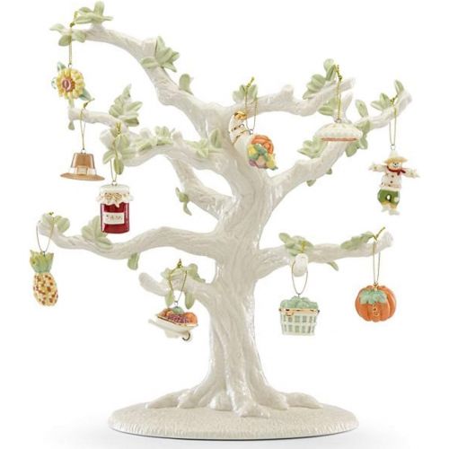 레녹스 Lenox Mini Pumpkin 10-Piece Ornament & Tree Set, 7.20 LB, Multi, 11