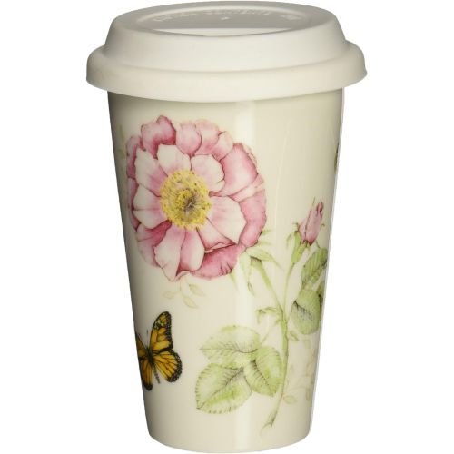 레녹스 Lenox Butterfly Meadow Thermal Travel Mug -10 oz, White -