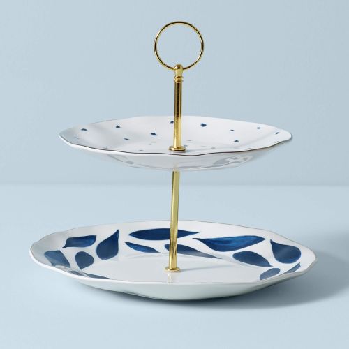 레녹스 Lenox Blue Bay 2-Tiered Server, 3.05 LB