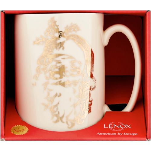 레녹스 Lenox Golden Holidays Santa Mug, Ivory