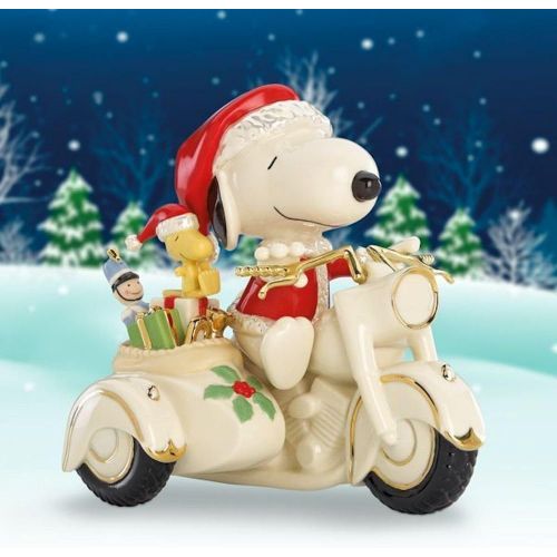 레녹스 PEANUTS Snoopy on Motorcycle Figurine by Lenox