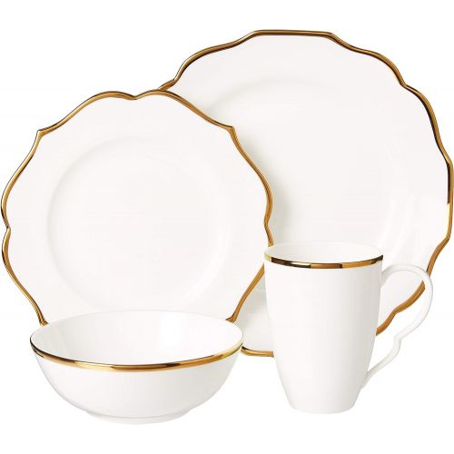 레녹스 Lenox Contempo Luxe 4-piece Place Setting, 4.65 LB, White