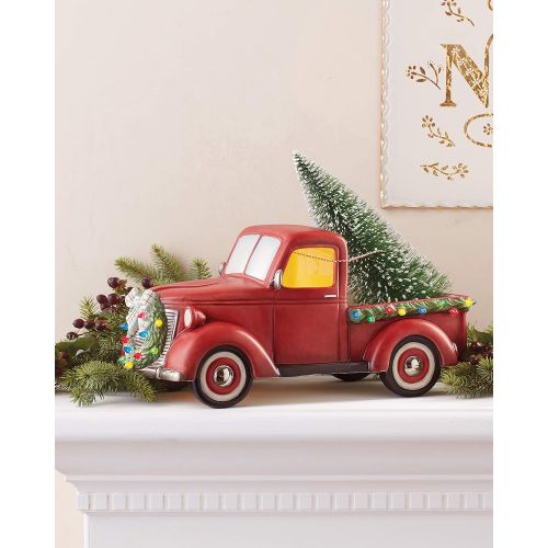 레녹스 Lenox Light-Up & Musical Truck Centerpiece, 5.9 LB, Red