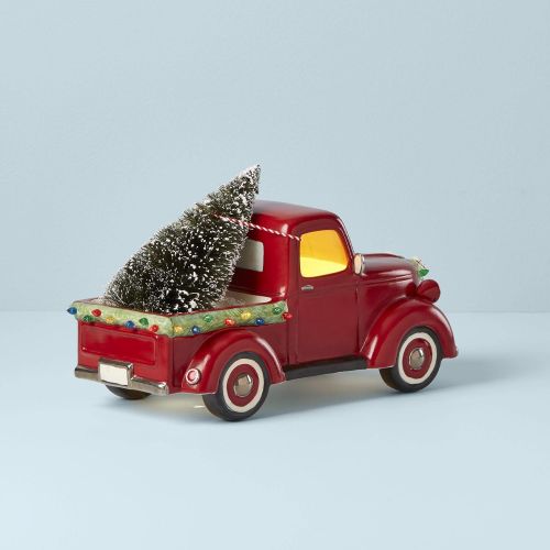 레녹스 Lenox Light-Up & Musical Truck Centerpiece, 5.9 LB, Red