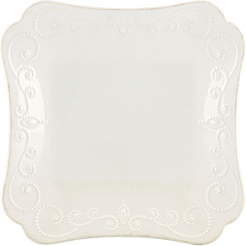 레녹스 Lenox French Perle Square Dinner Plate, White