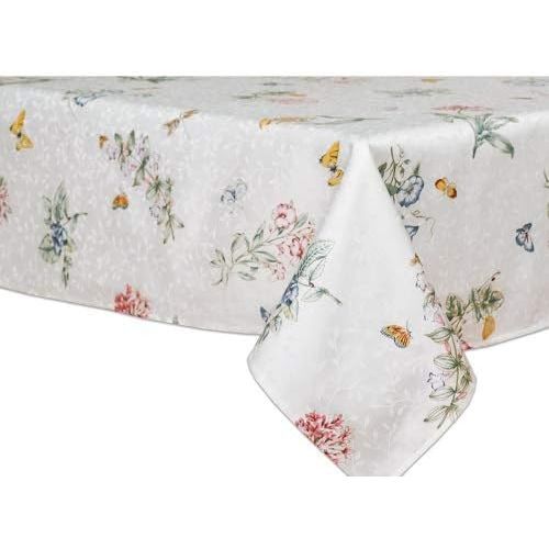 레녹스 Lenox Butterfly Meadow 52-inch by 52-inch Square Tablecloth