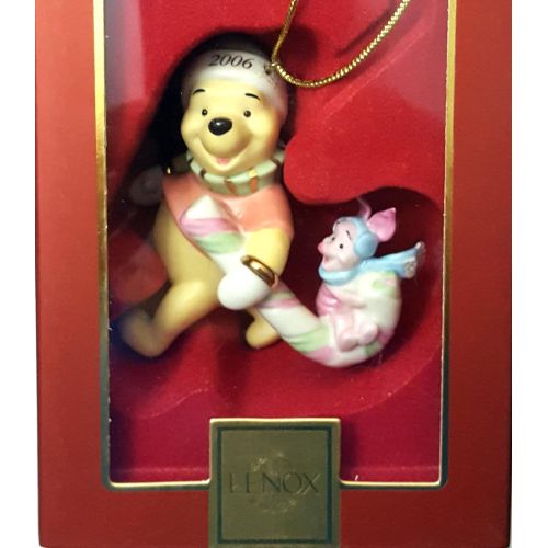 레녹스 Lenox Winnie the Pooh with Piglet on Candy Cane 2006 Annual Ornament …