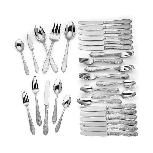 레녹스 Lenox Haveson 65-Piece Flatware Set, 10.15 LB, Metallic