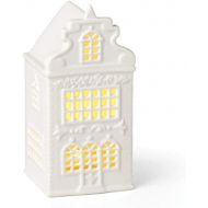 Lenox Light-Up Garland-Decorated House Figurine, 0.70 LB, Ivory