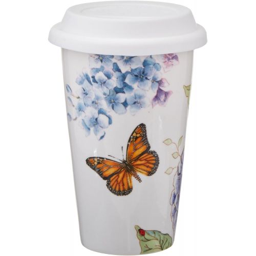 레녹스 Lenox Blue Butterfly Meadow Thermal Travel Mug, 1.2 LB