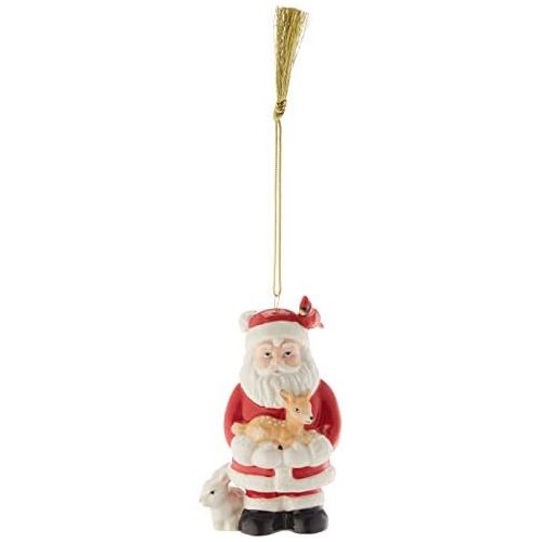 레녹스 Lenox 2018 Woodland Santa Ornament