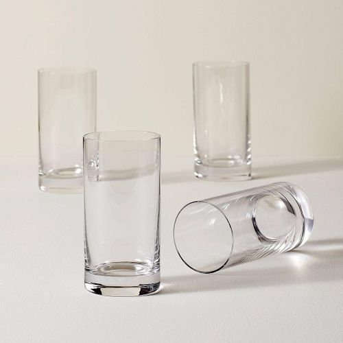 레녹스 Lenox Monogrammed Tuscany Classics Cylinder Highballs Glasses Set of 4