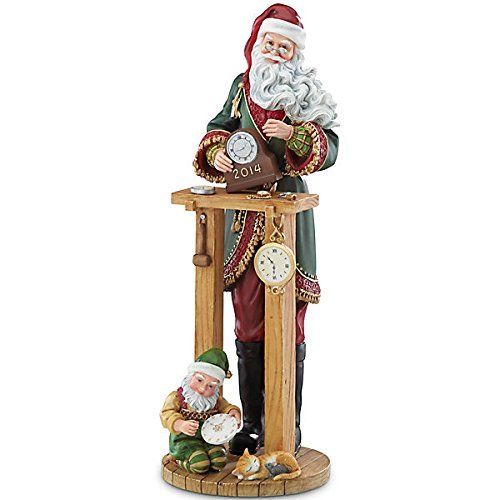 레녹스 Lenox Countdown to Christmas Clock Shop Santa Figurine