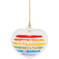 Lenox Love Wins Pride Ornament, 0.45 LB, Ivory