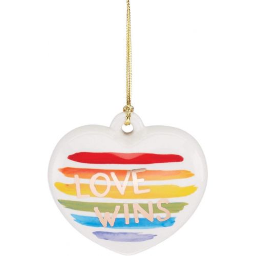 레녹스 Lenox Love Wins Pride Ornament, 0.45 LB, Ivory