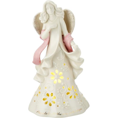 레녹스 Lenox Gifts of Grace Lit Figurine, Angels Light the Way with Hope