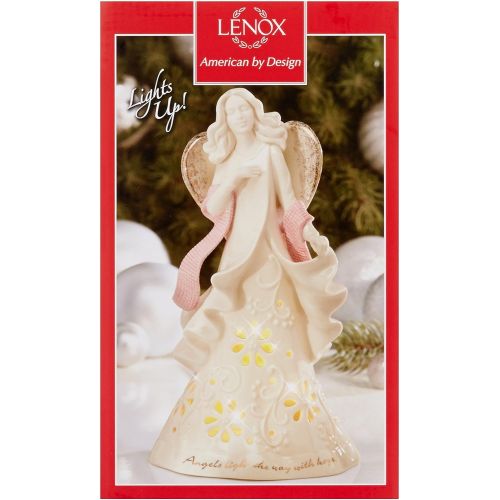 레녹스 Lenox Gifts of Grace Lit Figurine, Angels Light the Way with Hope