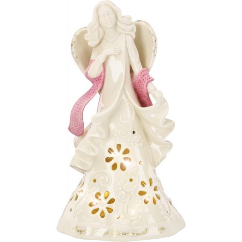 레녹스 Lenox Gifts of Grace Lit Figurine, Angels Light the Way with Hope