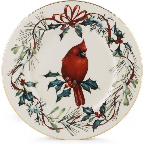 레녹스 Lenox Winter Greetings Cardinal 9 Accent Plate