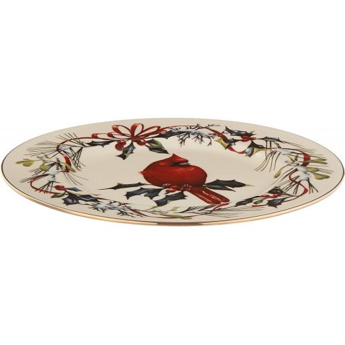 레녹스 Lenox Winter Greetings Cardinal 9 Accent Plate