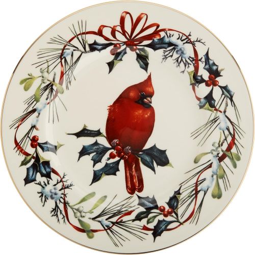 레녹스 Lenox Winter Greetings Cardinal 9 Accent Plate