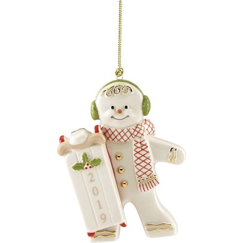 레녹스 Lenox 884442 2019 Sledding Gingerbread Ornament