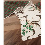 Lenox Holiday Nouveau Quilted Reversible Table Runner 14 X 70