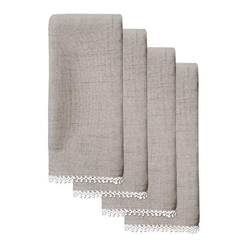 레녹스 Lenox French Perle Solid Set of 4 Napkins, Dove Grey