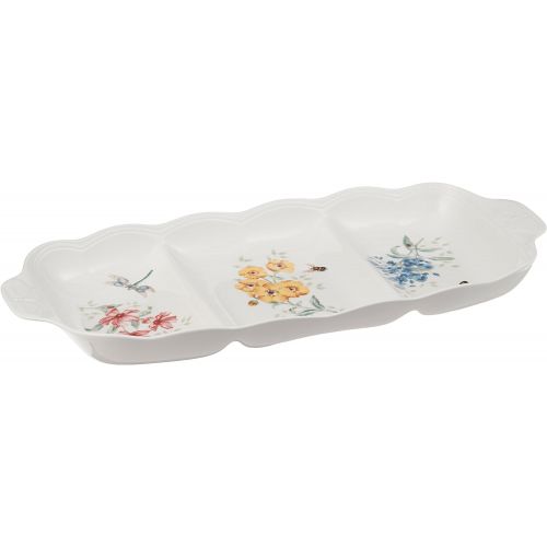 레녹스 Lenox Butterfly Meadow 3 Part Divided Serving Tray