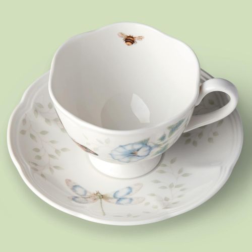 레녹스 Lenox Monarch Butterfly Meadow Cup And Saucer, 1.3 LB