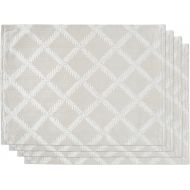 Lenox Laurel Leaf Set of 4 Placemats, Platinum