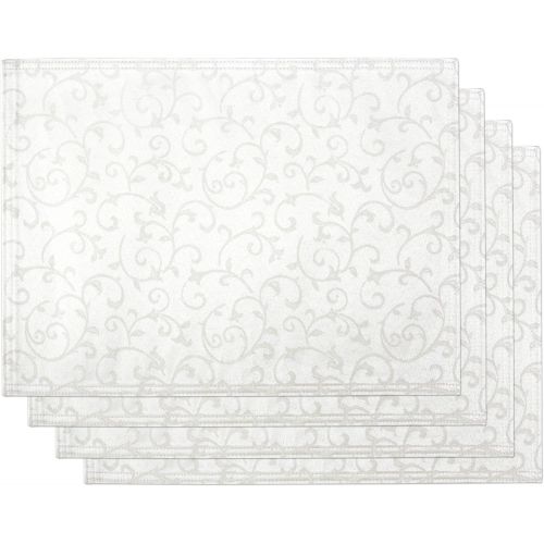 레녹스 Lenox Opal Innocence Set of 4 Placemats, White