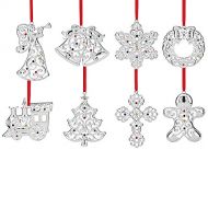 Lenox Holiday Silverplated 8-piece Ornament Set 2015