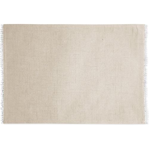 레녹스 Lenox French Perle Solid Set of 4 Placemats, Natural Linen