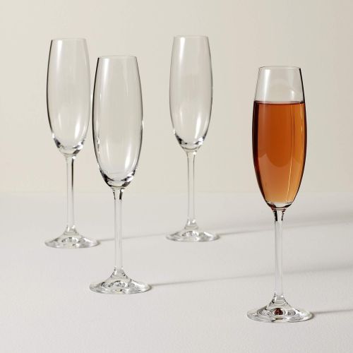 레녹스 Lenox Tuscany Classics 4pc Toasting Flute Set, 2.3 LB, Clear