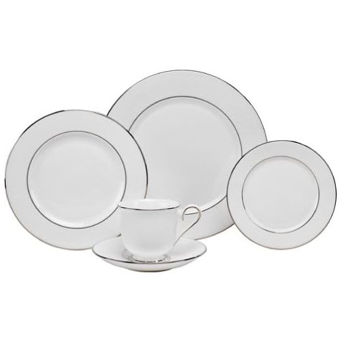 레녹스 Lenox Hannah Platinum 5-Piece Place Setting, White