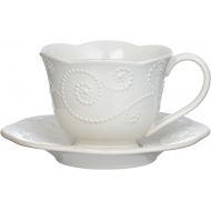 Lenox French Perle Cup and Saucer Set, White -