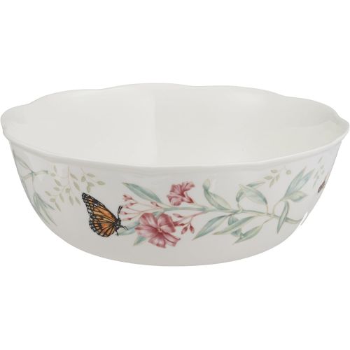 레녹스 Lenox Butterfly Meadow Serving Bowl , white body -