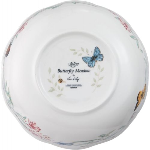 레녹스 Lenox Butterfly Meadow Serving Bowl , white body -