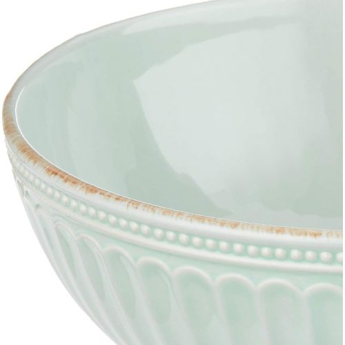 레녹스 Lenox French Perle Groove Serve Bowl, Ice Blue -