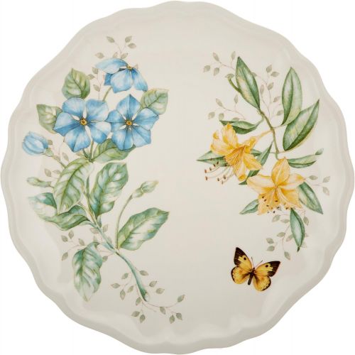 레녹스 Lenox Butterfly Meadow Melamine Dinner Plates (Set of 4), White