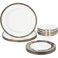 Lenox Vintage Jewel&Reg 12-Piece Dinnerware Set, 14.70 LB, Black