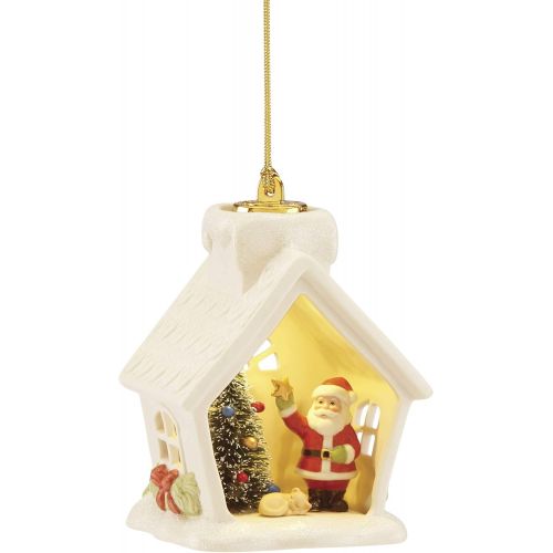 레녹스 Lenox 886876 Light-Up Santa House Ornament