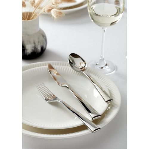 레녹스 Lenox Continental Dining 20-piece Flatware Set, 4.05 LB, Metallic